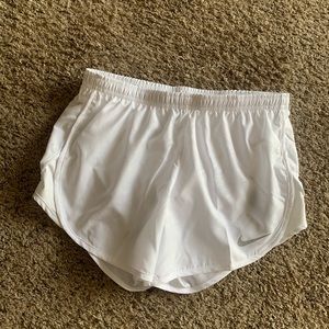 White nike athletic shorts